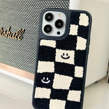 Load image into Gallery viewer, Embroidered Checkered Phone Case
