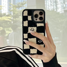 Load image into Gallery viewer, Embroidered Checkered Phone Case
